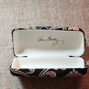 Vera Bradley Elegant Black and Gold Glasses Case